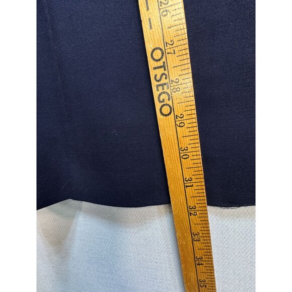 Bill Blass Mens Old Money Wool Blazer Suit Jacket Navy Blue Gold Button - Picture 7 of 13